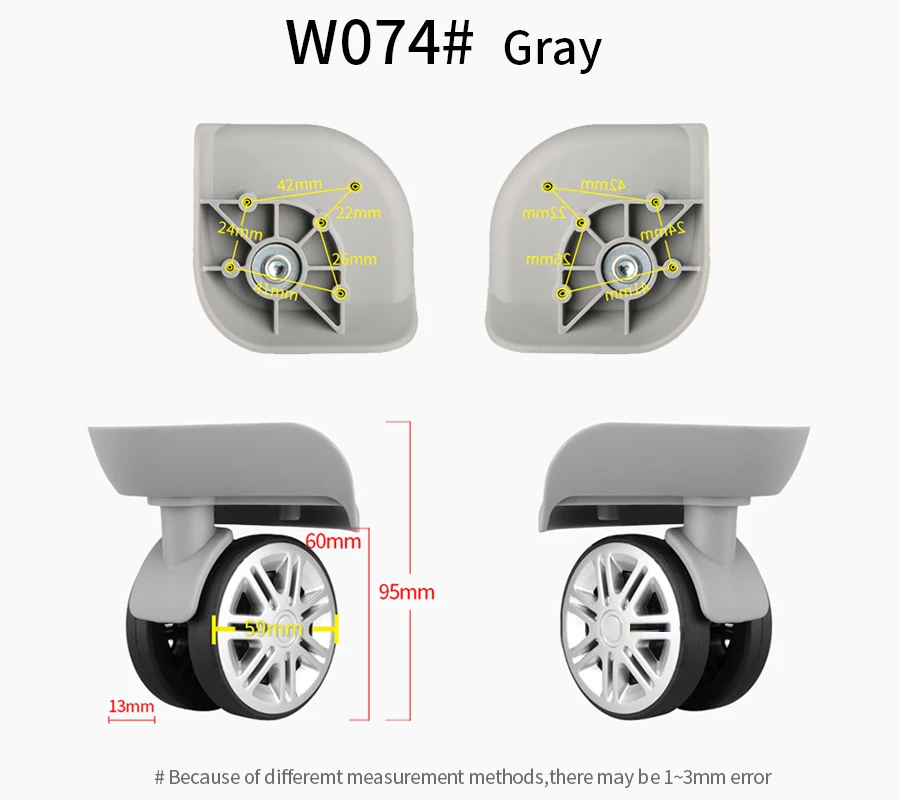 Suitcase Luggage Case Casters Replacement Trolley Case Wheel Mute Universal Wheel Suitcase Caster Accessories Suitcase Caster