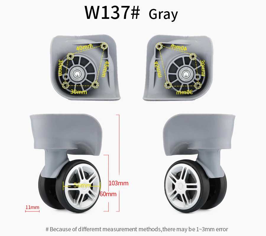 Suitcase Luggage Case Casters Replacement Trolley Case Wheel Mute Universal Wheel Suitcase Caster Accessories Suitcase Caster