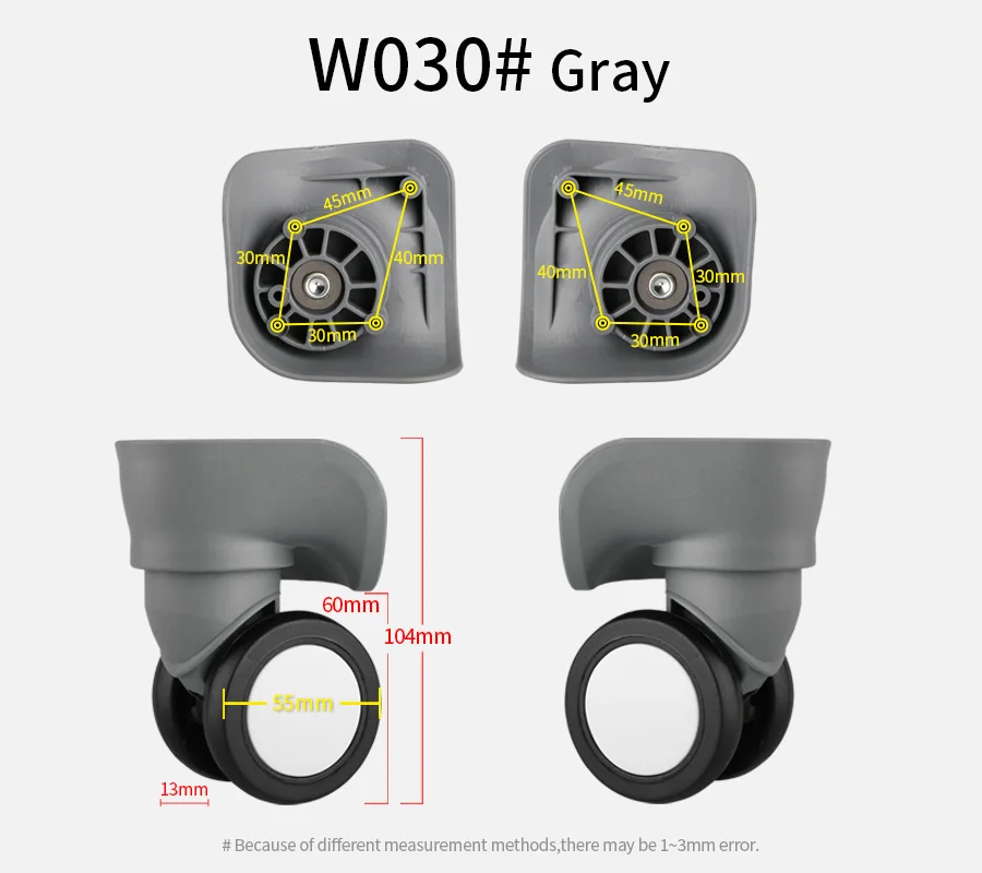 Suitcase Luggage Case Casters Replacement Trolley Case Wheel Mute Universal Wheel Suitcase Caster Accessories Suitcase Caster
