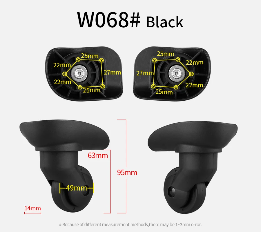 Suitcase Luggage Case Casters Replacement Trolley Case Wheel Mute Universal Wheel Suitcase Caster Accessories Suitcase Caster