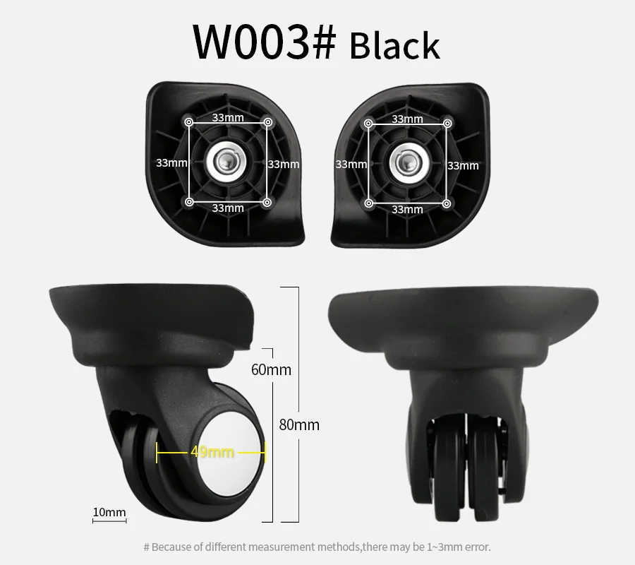 Suitcase Luggage Case Casters Replacement Trolley Case Wheel Mute Universal Wheel Suitcase Caster Accessories Suitcase Caster