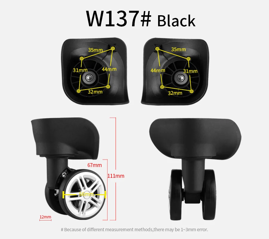 Suitcase Luggage Case Casters Replacement Trolley Case Wheel Mute Universal Wheel Suitcase Caster Accessories Suitcase Caster