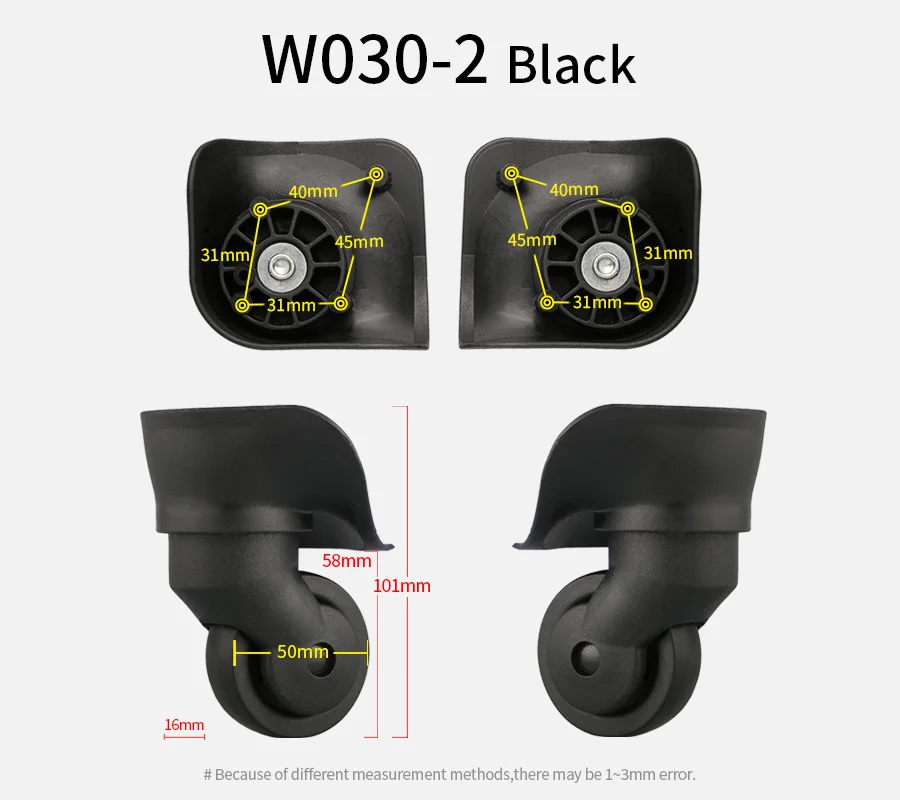 Suitcase Luggage Case Casters Replacement Trolley Case Wheel Mute Universal Wheel Suitcase Caster Accessories Suitcase Caster