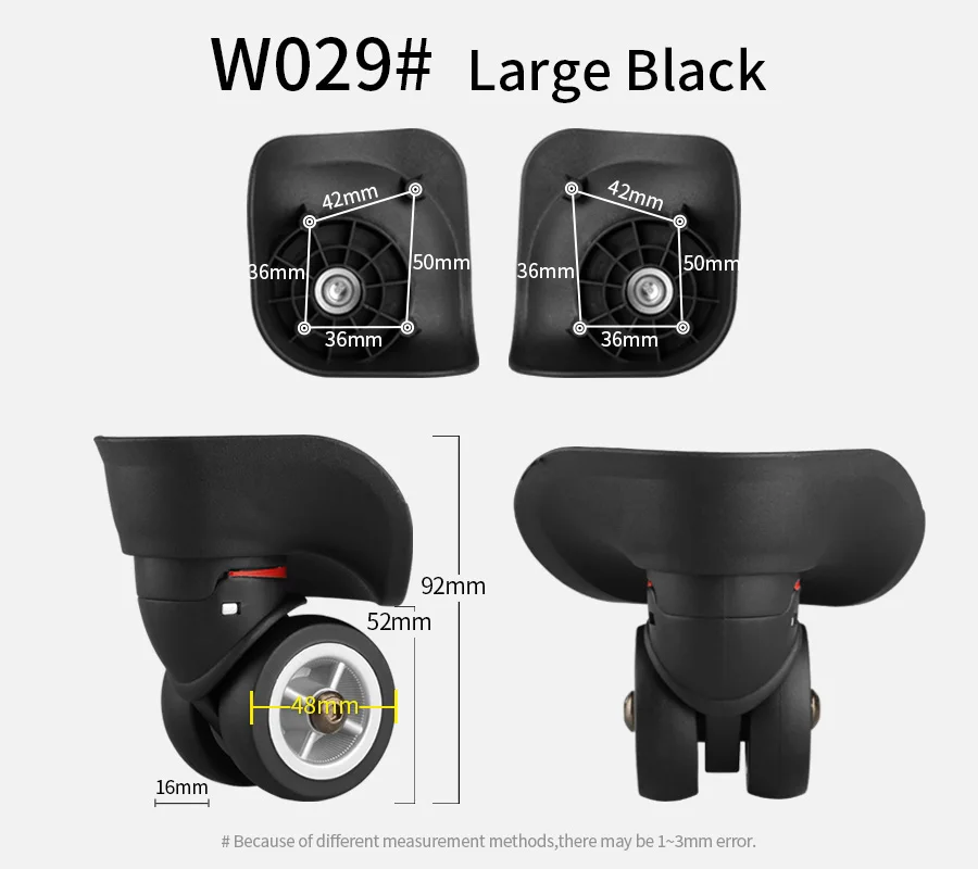 Suitcase Luggage Case Casters Replacement Trolley Case Wheel Mute Universal Wheel Suitcase Caster Accessories Suitcase Caster