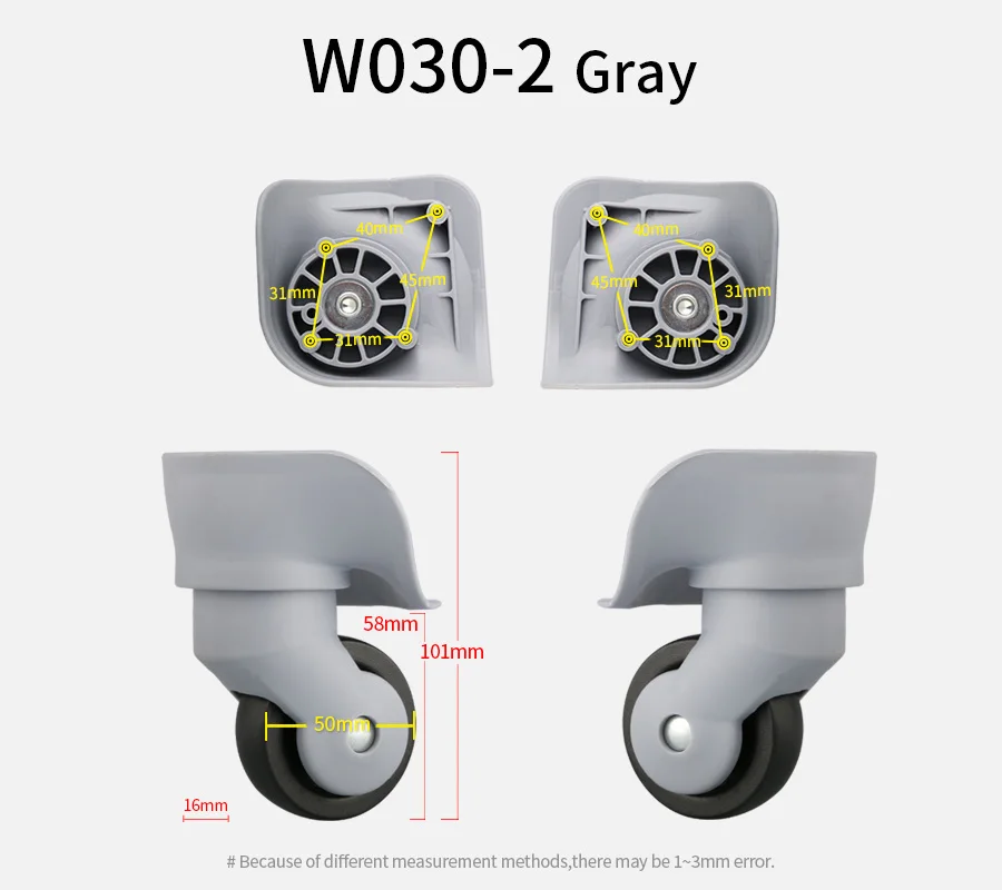 Suitcase Luggage Case Casters Replacement Trolley Case Wheel Mute Universal Wheel Suitcase Caster Accessories Suitcase Caster
