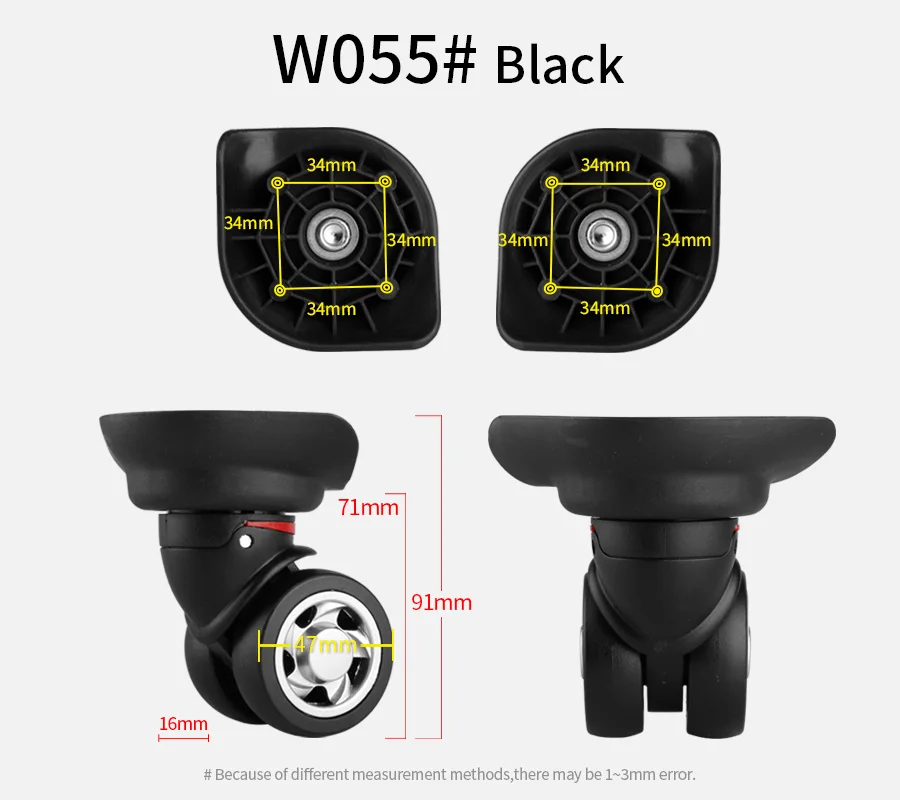 Suitcase Luggage Case Casters Replacement Trolley Case Wheel Mute Universal Wheel Suitcase Caster Accessories Suitcase Caster
