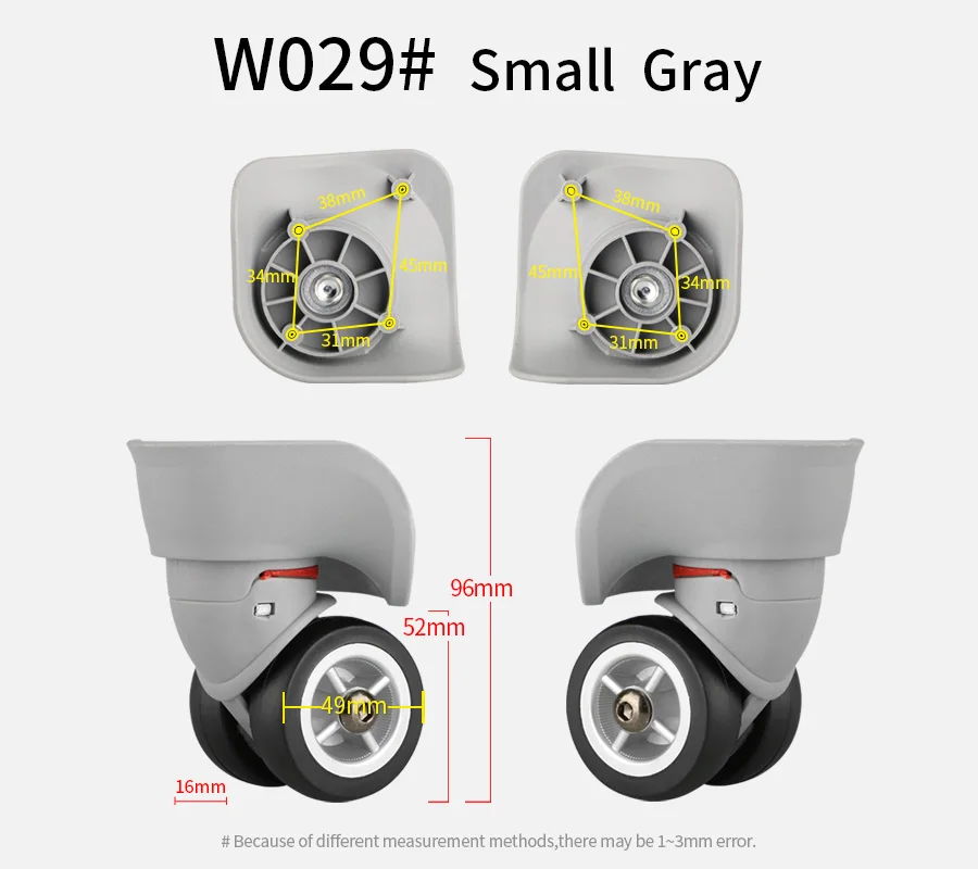 Suitcase Luggage Case Casters Replacement Trolley Case Wheel Mute Universal Wheel Suitcase Caster Accessories Suitcase Caster