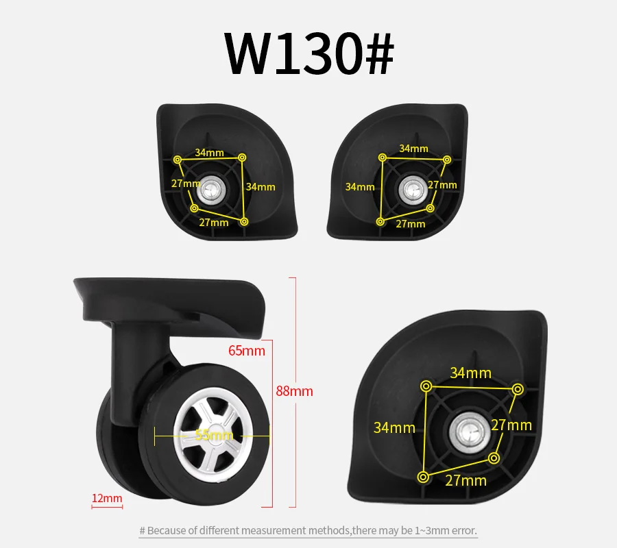 Suitcase Luggage Case Casters Replacement Trolley Case Wheel Mute Universal Wheel Suitcase Caster Accessories Suitcase Caster