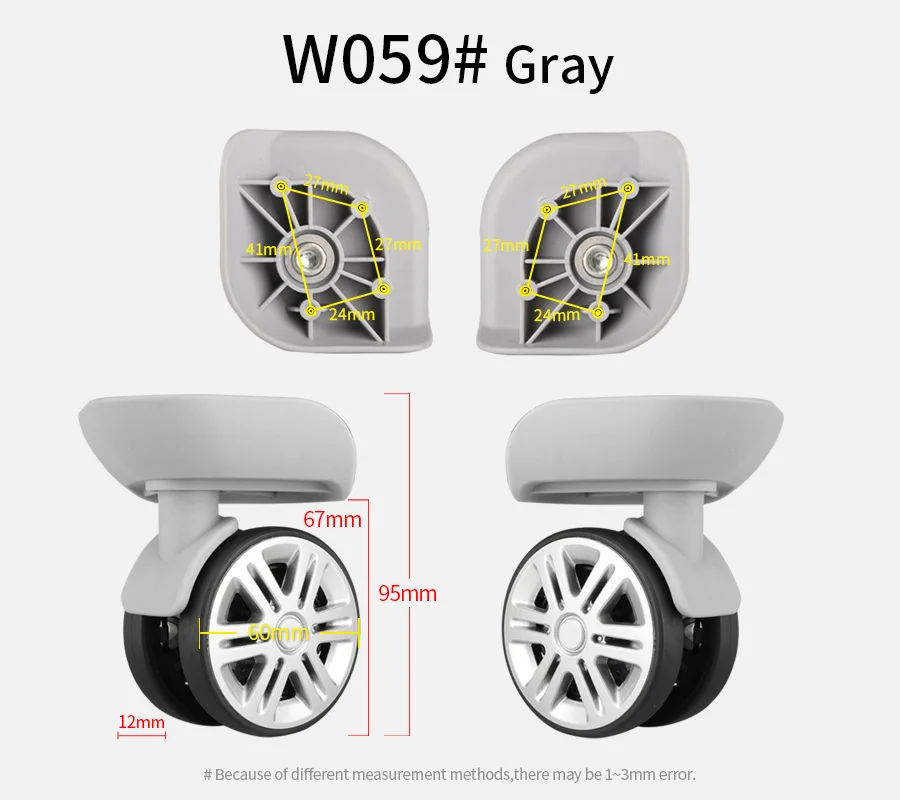Suitcase Luggage Case Casters Replacement Trolley Case Wheel Mute Universal Wheel Suitcase Caster Accessories Suitcase Caster