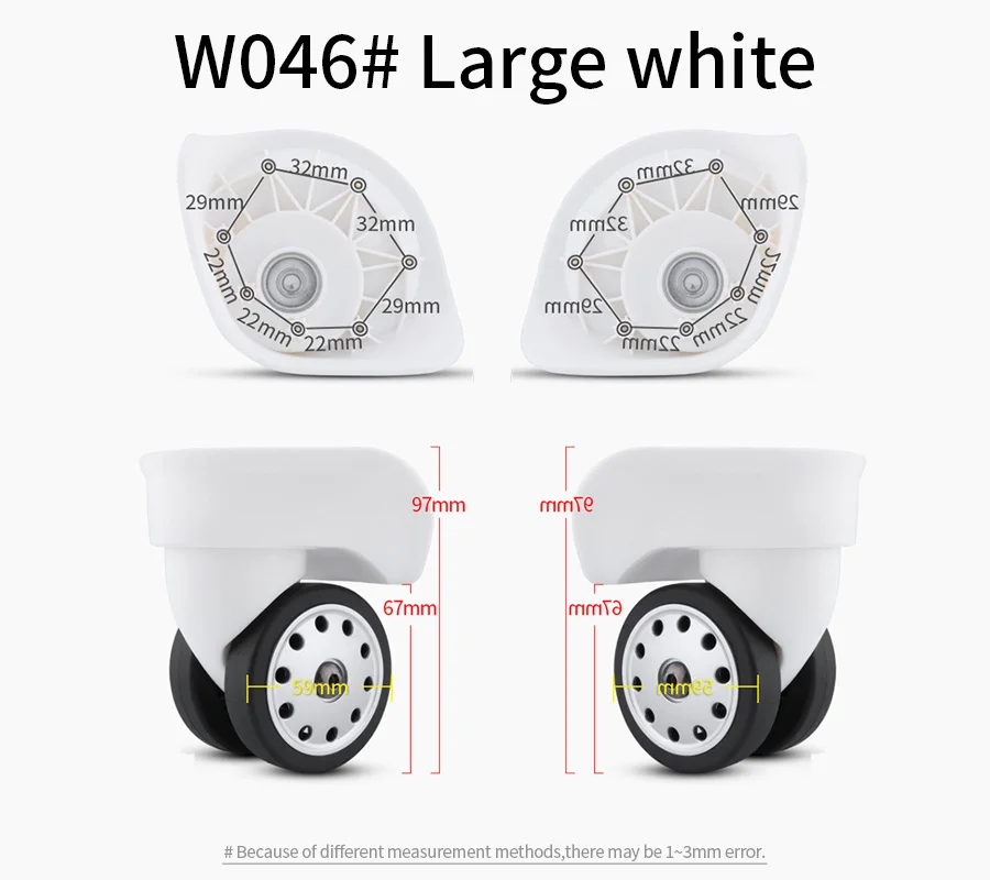 Suitcase Luggage Case Casters Replacement Trolley Case Wheel Mute Universal Wheel Suitcase Caster Accessories Suitcase Caster