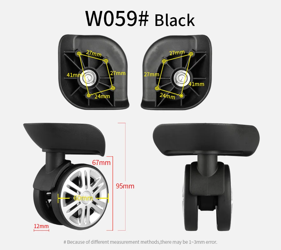 Suitcase Luggage Case Casters Replacement Trolley Case Wheel Mute Universal Wheel Suitcase Caster Accessories Suitcase Caster