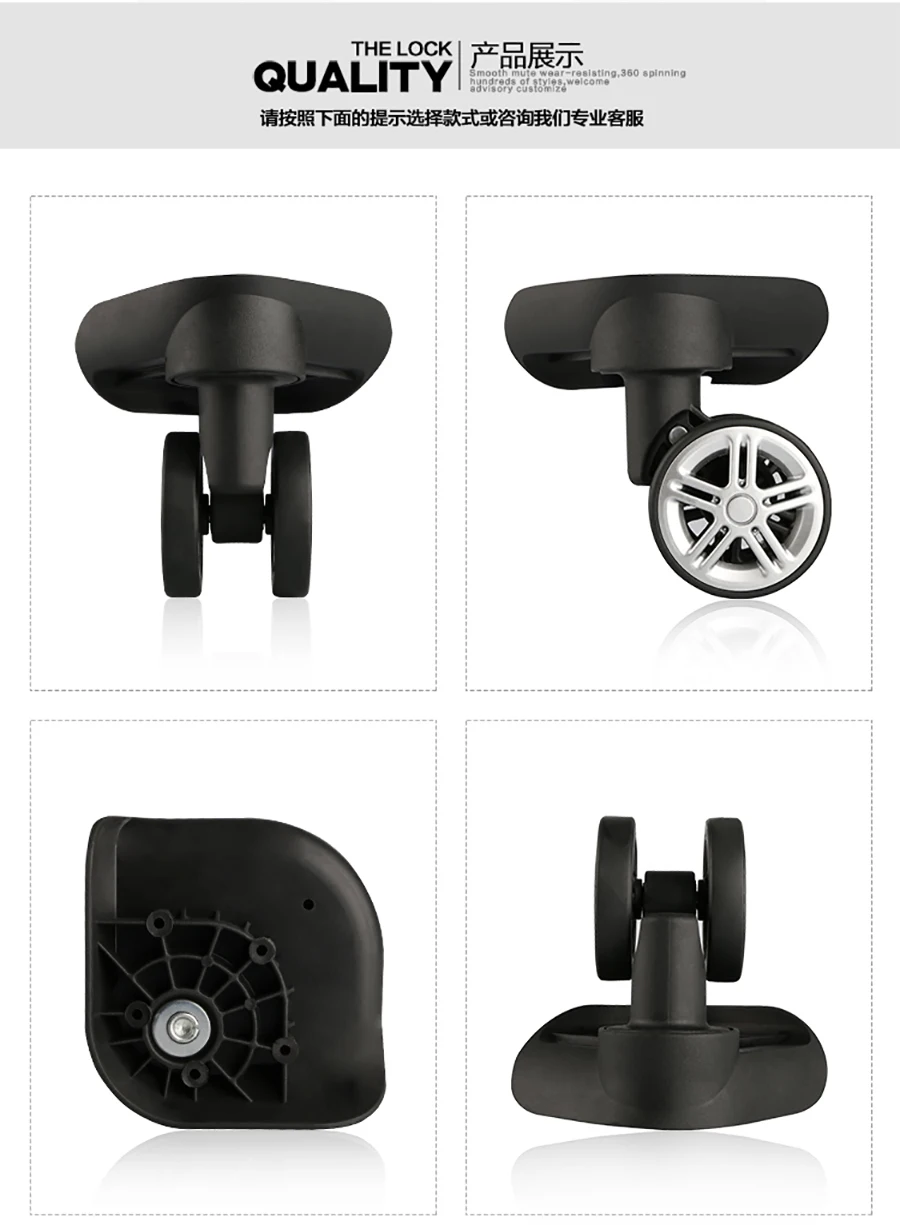 Suitcase Luggage Case Casters Replacement Trolley Case Wheel Mute Universal Wheel Suitcase Caster Accessories Suitcase Caster