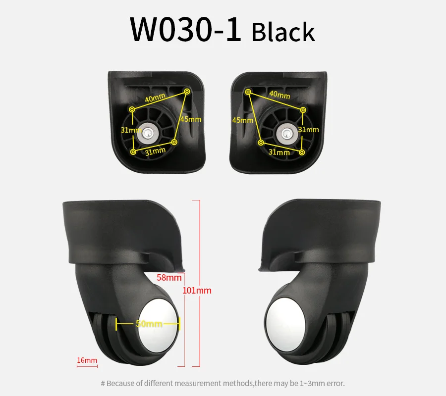 Suitcase Luggage Case Casters Replacement Trolley Case Wheel Mute Universal Wheel Suitcase Caster Accessories Suitcase Caster