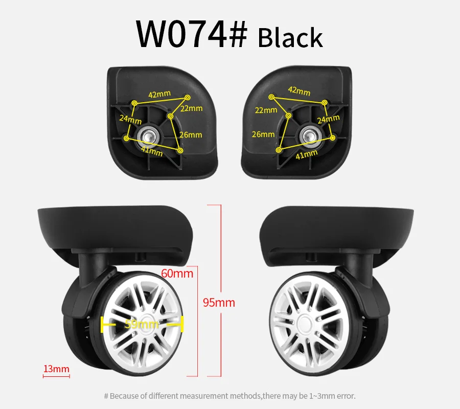 Suitcase Luggage Case Casters Replacement Trolley Case Wheel Mute Universal Wheel Suitcase Caster Accessories Suitcase Caster