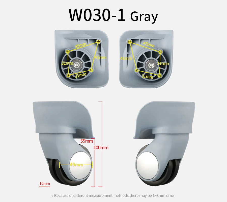 Suitcase Luggage Case Casters Replacement Trolley Case Wheel Mute Universal Wheel Suitcase Caster Accessories Suitcase Caster