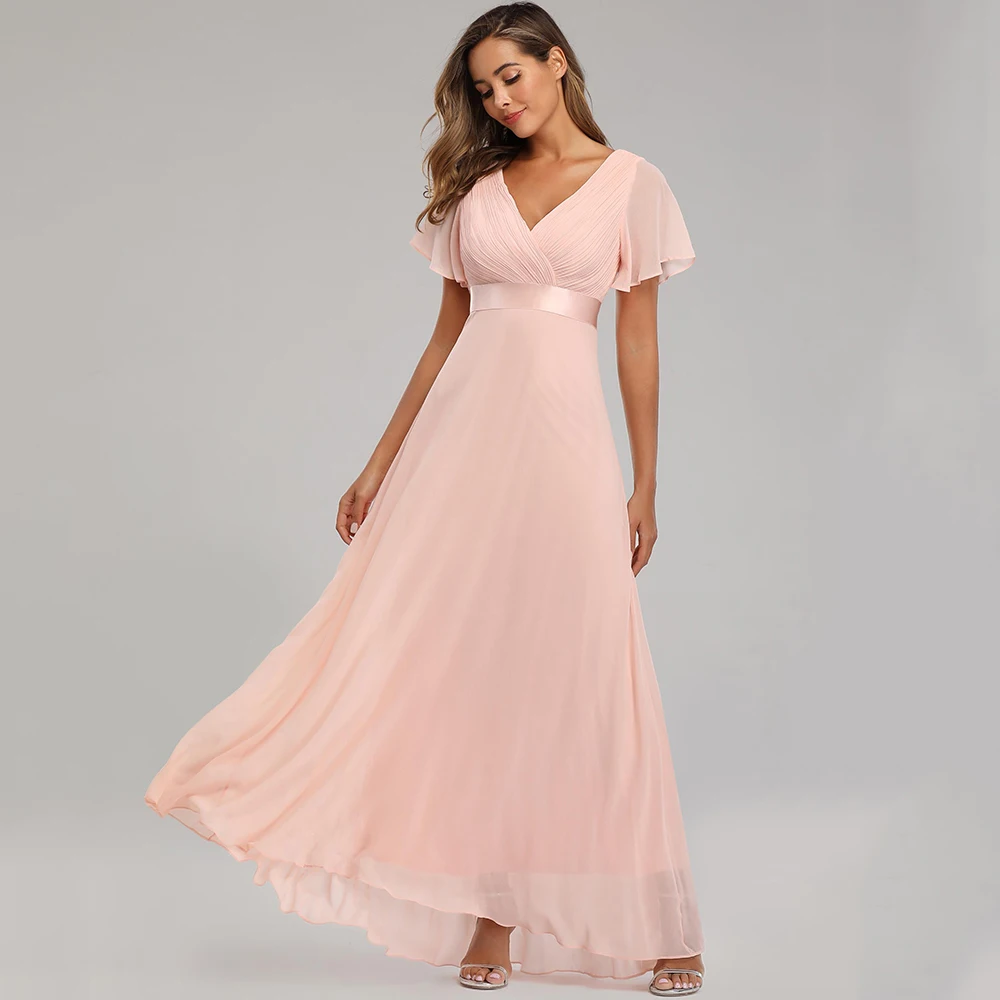 Sexy Pink Chiffon Tulle Maxi Summer Dress Women Casual Vintage Long Bridesmaid Prom Dresses Club Bodycon Party Dress Vestidos HL