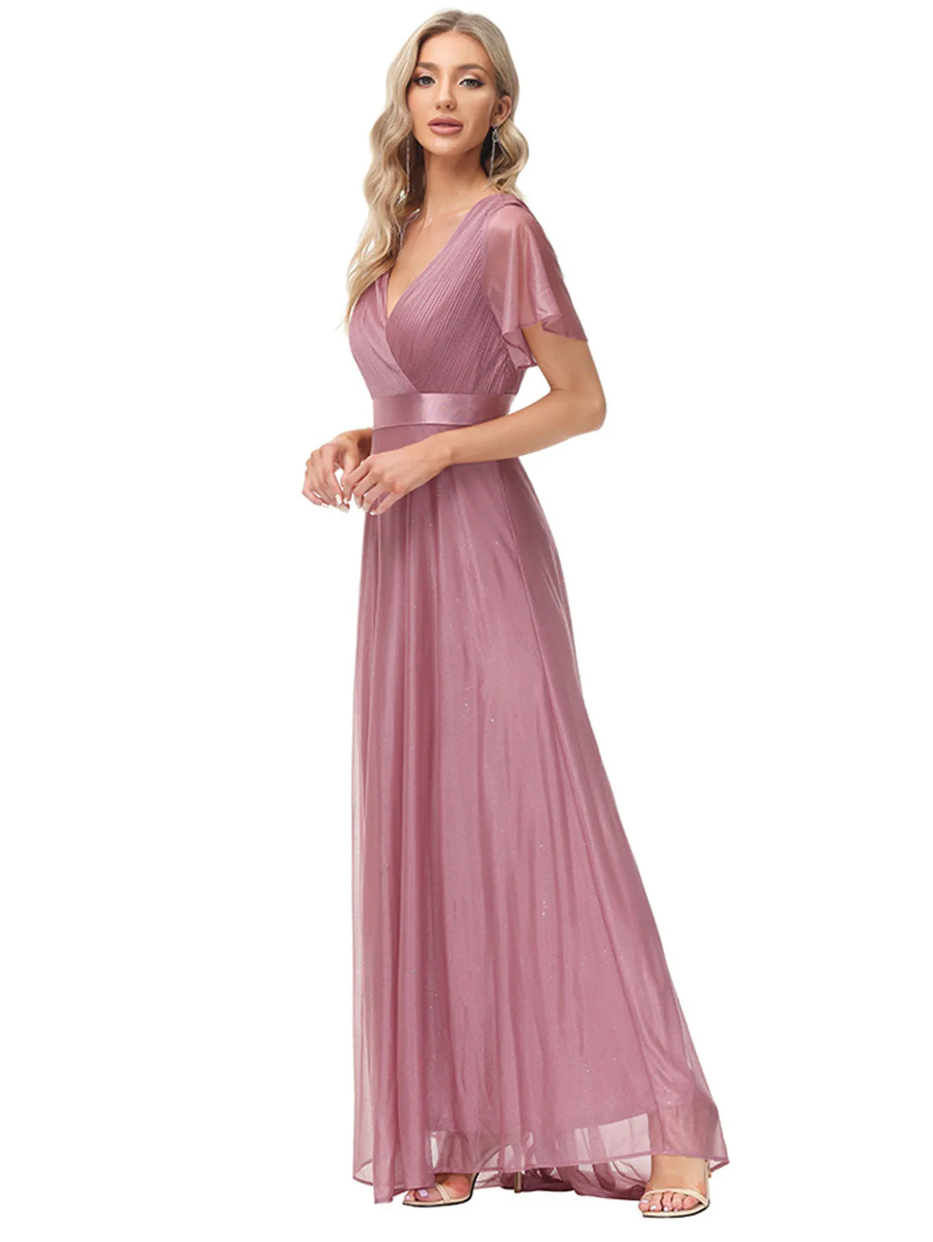Sexy Pink Chiffon Tulle Maxi Summer Dress Women Casual Vintage Long Bridesmaid Prom Dresses Club Bodycon Party Dress Vestidos HL