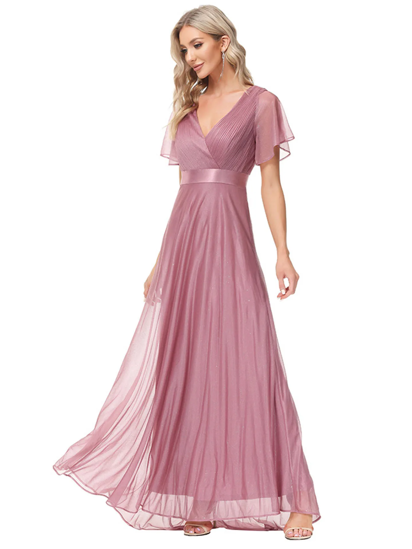 Sexy Pink Chiffon Tulle Maxi Summer Dress Women Casual Vintage Long Bridesmaid Prom Dresses Club Bodycon Party Dress Vestidos HL