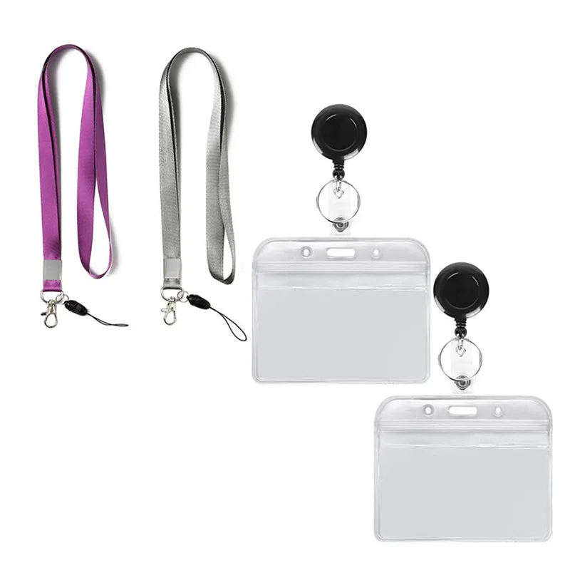 Name Card Holder Keychain Nurse Accessories Badges Set Lanyard ID Card Holder Neck Straps Nurse Business Card Holde Key Holder