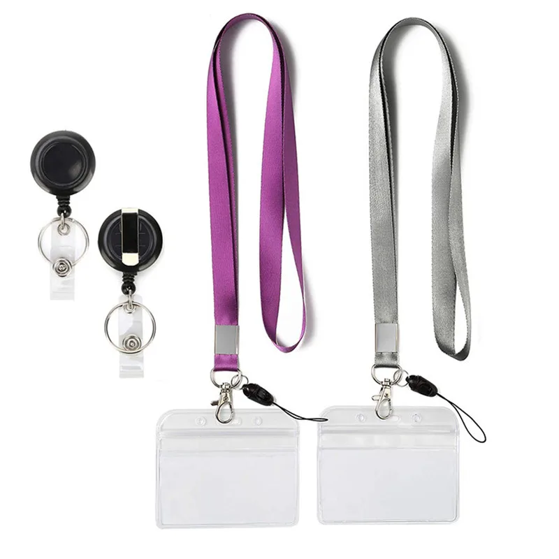 Name Card Holder Keychain Nurse Accessories Badges Set Lanyard ID Card Holder Neck Straps Nurse Business Card Holde Key Holder