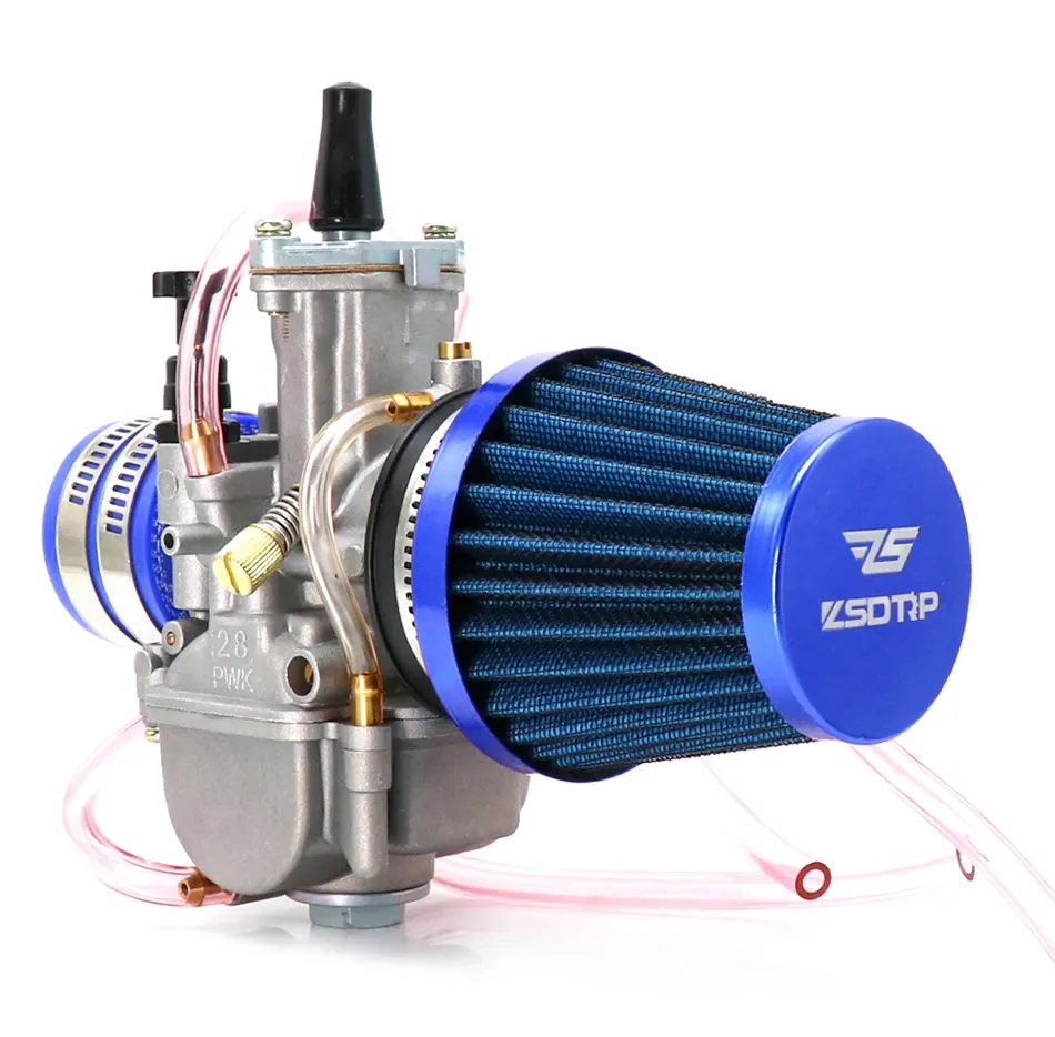 Alconstar- 21 24 26 28 30 32 34mm Keihin PWK Carburetor with Air Filter 2/4T Carb Fit Motorcycle Motocross Dit Pit Bike Moped CB