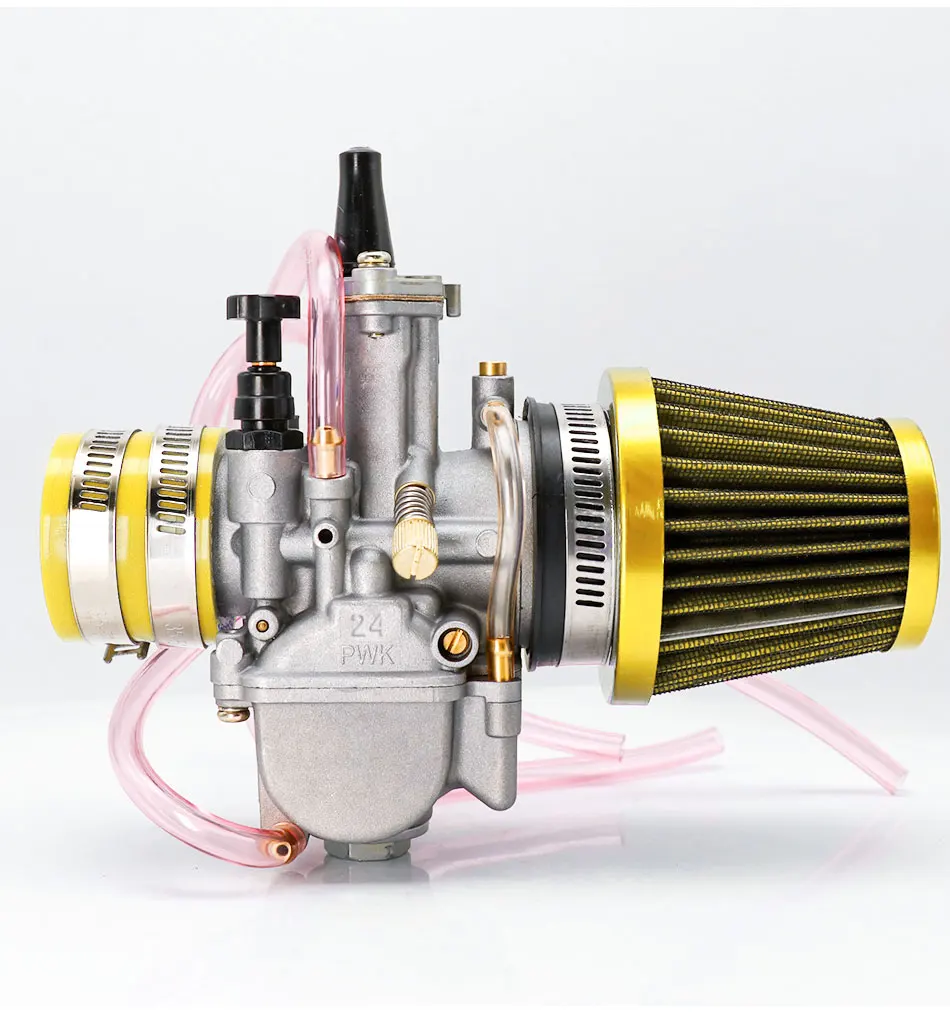 Alconstar- 21 24 26 28 30 32 34mm Keihin PWK Carburetor with Air Filter 2/4T Carb Fit Motorcycle Motocross Dit Pit Bike Moped CB
