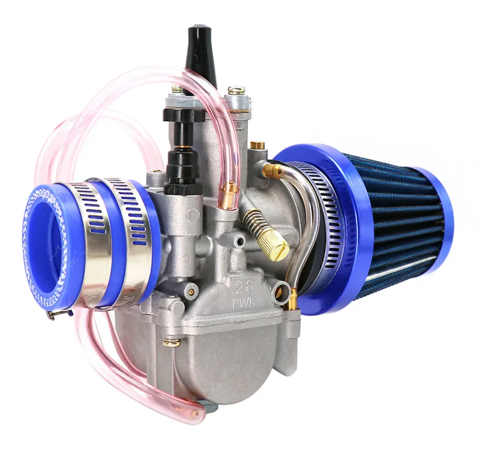 Alconstar- 21 24 26 28 30 32 34mm Keihin PWK Carburetor with Air Filter 2/4T Carb Fit Motorcycle Motocross Dit Pit Bike Moped CB