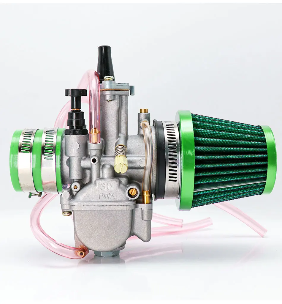 Alconstar- 21 24 26 28 30 32 34mm Keihin PWK Carburetor with Air Filter 2/4T Carb Fit Motorcycle Motocross Dit Pit Bike Moped CB