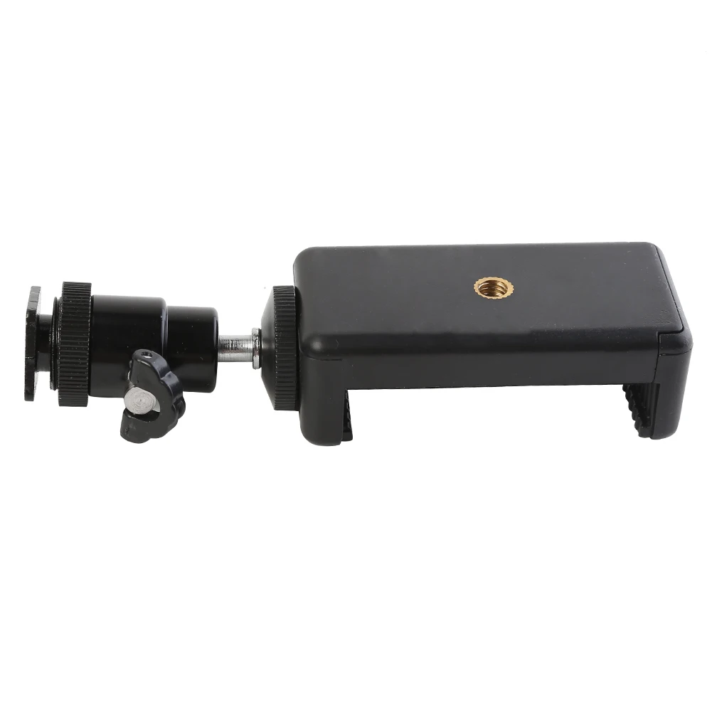Universal Moblie Phone Clip Bracket Holder Mount 1/4 Screw Hot Shoe Phone Clip Tripod Monopod Stand for iPhone Samsung Xiaomi