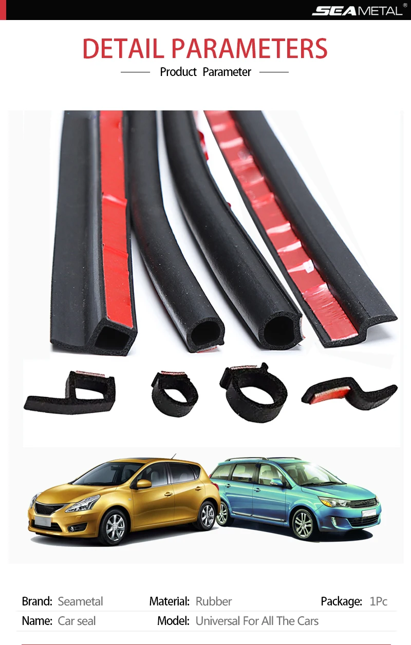 Car Door Seal Strip Auto Rubber Door Sealing Strips Car Door Protector Door Guard Noise Insulation Soundproof Z P D Type Seals