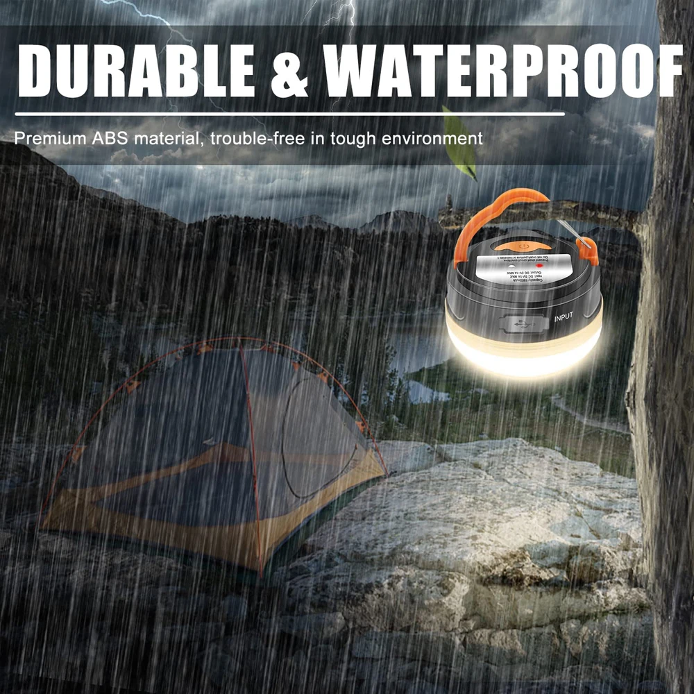 10W High Power Camping Lantern Tents Lamp 1200mah USB Rechargeable Portable Camping Lights Outdoor Hiking Night Hanging Lamp