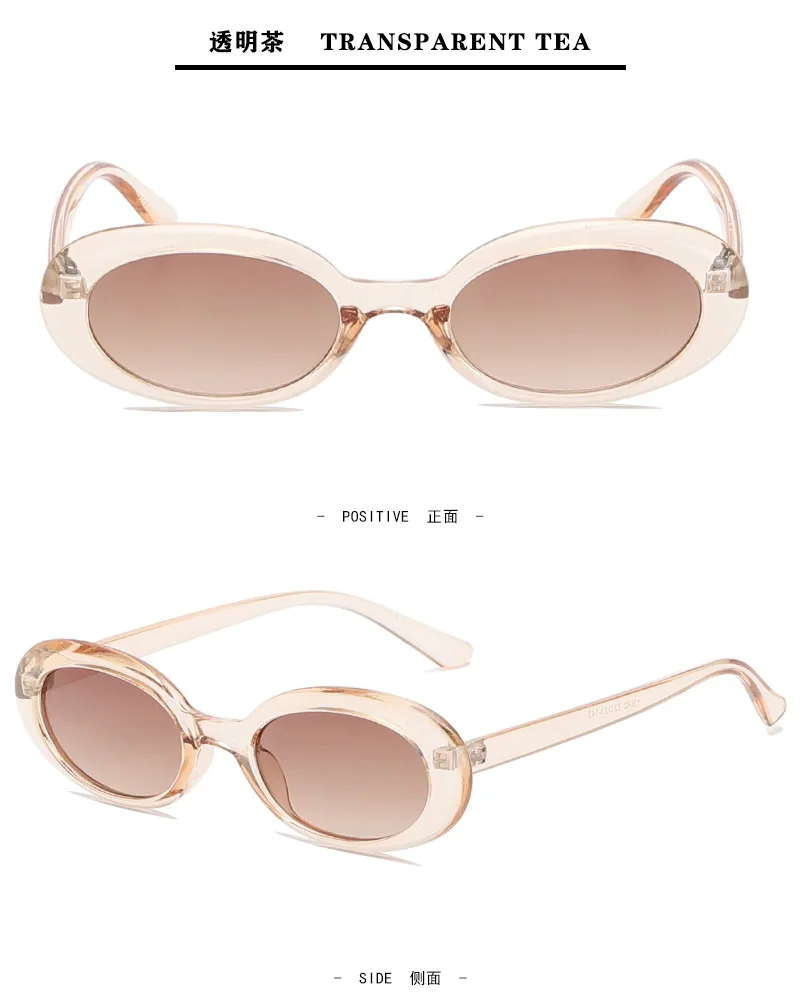 Retro Oval Sunglasses Small Frame Sunglasses For Women Men Jelly Color Gothic Glasses UV400 Fashion Shades Oval Mirror 2026 New