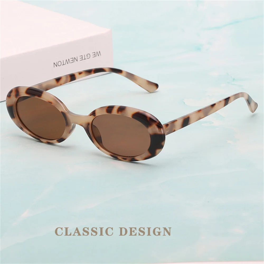 Retro Oval Sunglasses Small Frame Sunglasses For Women Men Jelly Color Gothic Glasses UV400 Fashion Shades Oval Mirror 2026 New