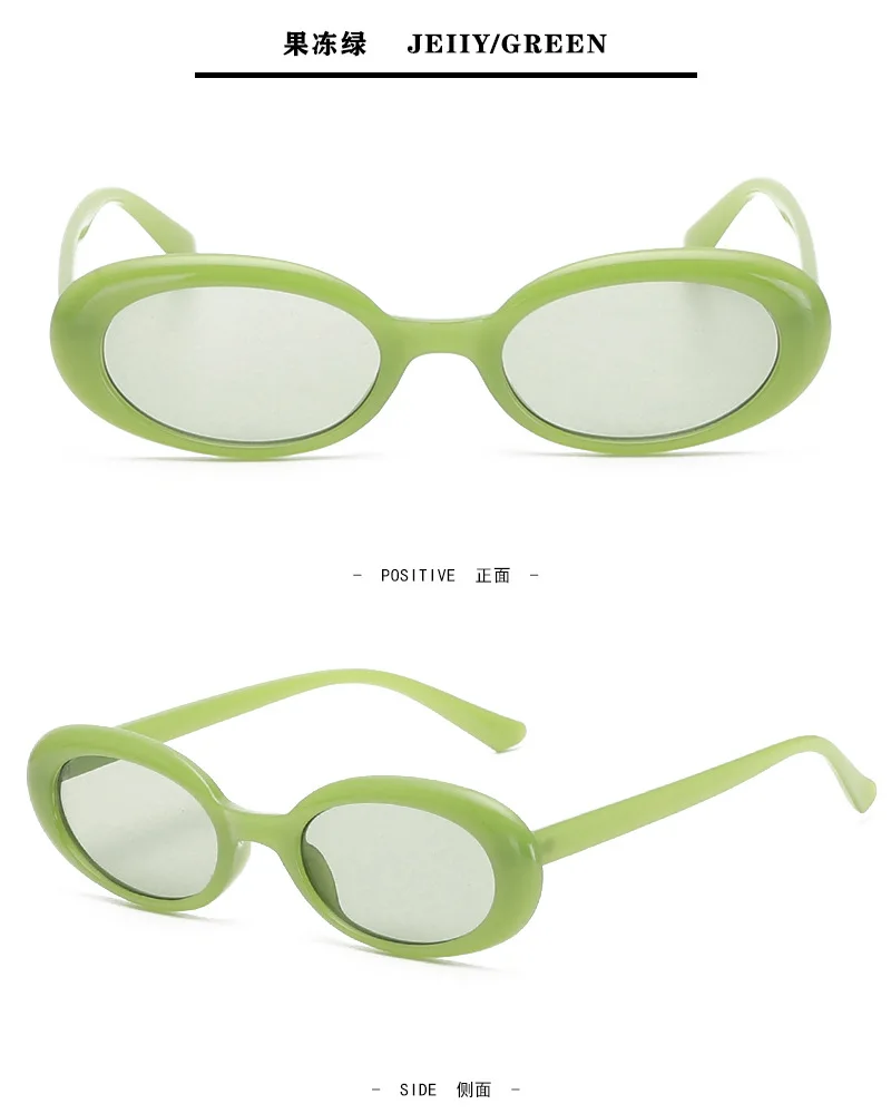 Retro Oval Sunglasses Small Frame Sunglasses For Women Men Jelly Color Gothic Glasses UV400 Fashion Shades Oval Mirror 2026 New