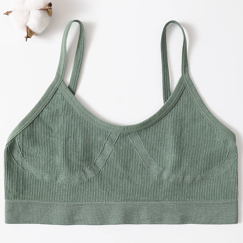 Women Seamless Bra And Panties Set U-Back Bralette Top Comfort Breathable Briefs Ribbed Sexy Lingerie Sports Underwear Set