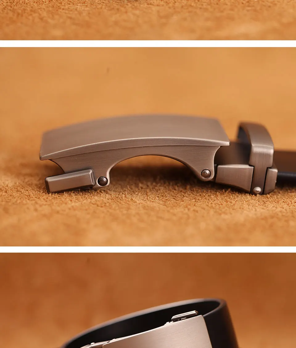 Genuine Cow Leather Automatic Belt For Men Formal Automatic Buckle Belt Genuine Leather Mens Business Strap