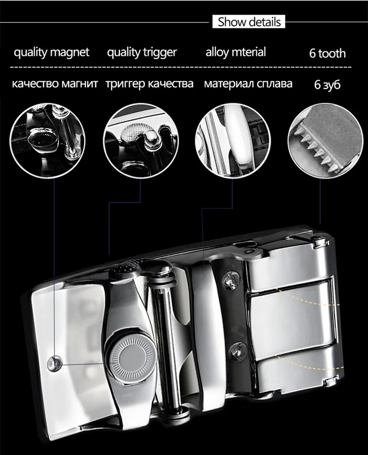 Men Belts Automatic Buckle Belt Genune Leather High Quality Belts For Men Leather Strap Casual Buises for Jeans