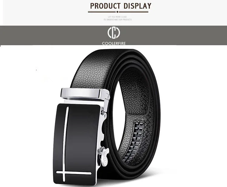 Men Belts Automatic Buckle Belt Genune Leather High Quality Belts For Men Leather Strap Casual Buises for Jeans