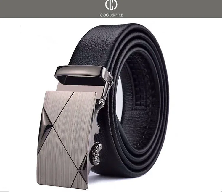 Men Belts Automatic Buckle Belt Genune Leather High Quality Belts For Men Leather Strap Casual Buises for Jeans