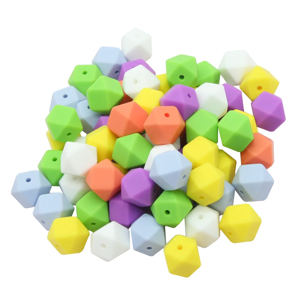 Cute-Idea 20pcs Silicone Beads 9mm Round Pearl Food Grade BPA Free DIY Pacifier Clip Chain Jewelry Baby Teething Rodent Beads