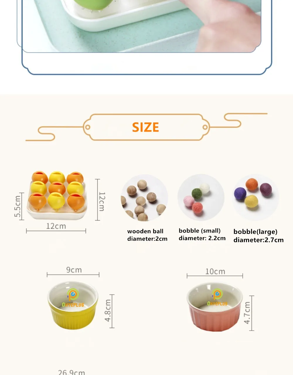 Montessori Educational Toys Ball Color Matching Game Kids Fingers Fine Motor Skill Preliminary Exercise Practicial Life Activity