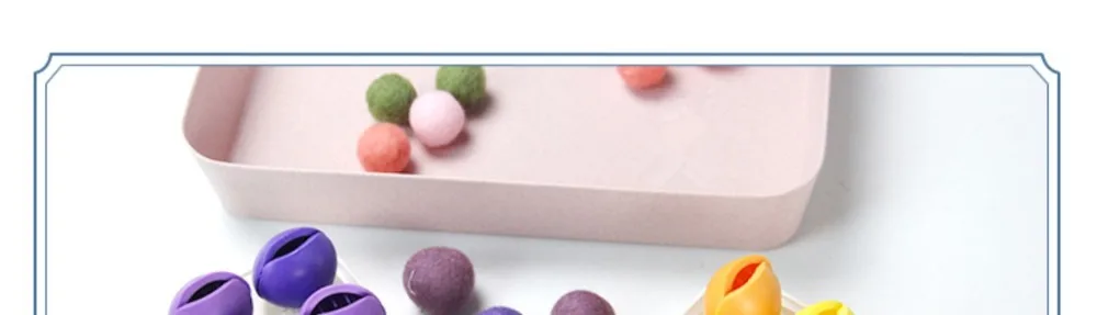 Montessori Educational Toys Ball Color Matching Game Kids Fingers Fine Motor Skill Preliminary Exercise Practicial Life Activity