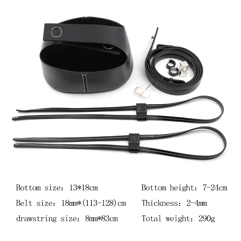 Microfiber Leather Knitting Crochet Bag Bottom Base Handbag Shoulder Strap Hollow Drawstring Bag Material for DIY Bucket Bags