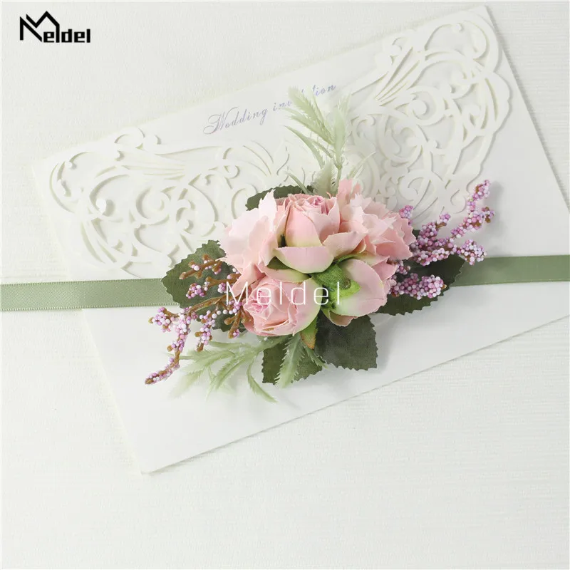 Meldel Wrist Corsage Wedding Men Boutonniere Girl Bracelet Groom Pins Bridesmaid Wrist Corsage Flower Silk Red Rose Boutonniere