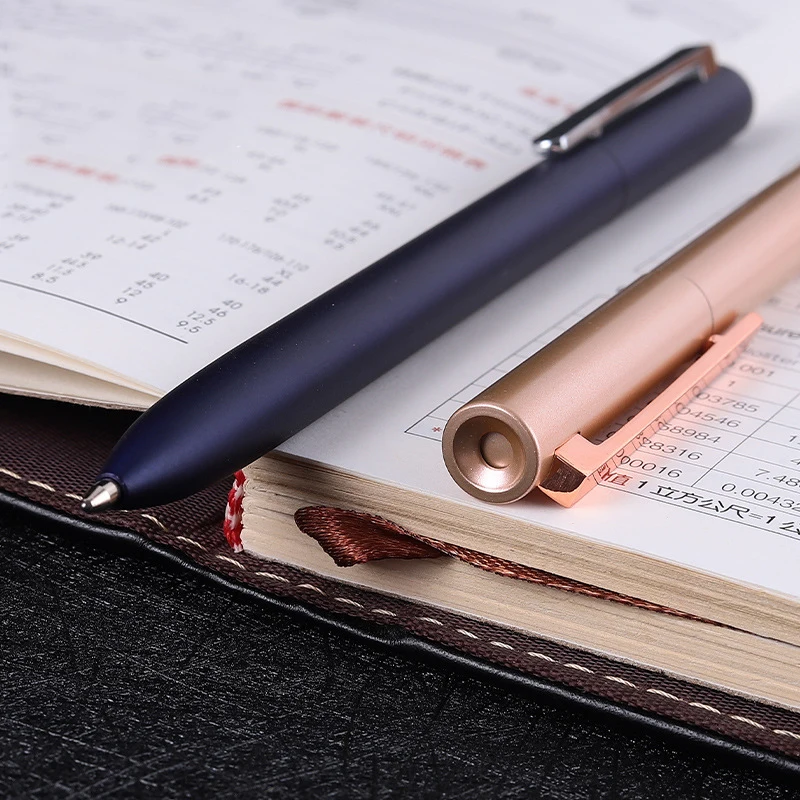 Metal Gel Pen with Refill for Metal Sign Pens 0.5mm Smooth Ink Signing Writing Business Office Pучка Aluminum Alloy Pens