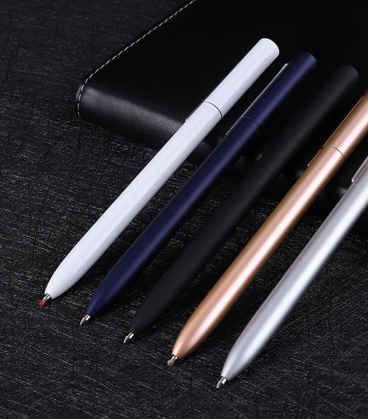 Metal Gel Pen with Refill for Metal Sign Pens 0.5mm Smooth Ink Signing Writing Business Office Pучка Aluminum Alloy Pens