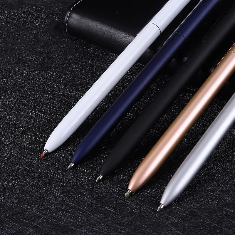 Metal Gel Pen with Refill for Metal Sign Pens 0.5mm Smooth Ink Signing Writing Business Office Pучка Aluminum Alloy Pens