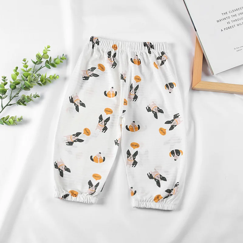 Summer New Style Children's Cotton Anti- Mosquito Pants for Boys and Girls Thin Loose Casual Bloomers for Boys and Girls KF052