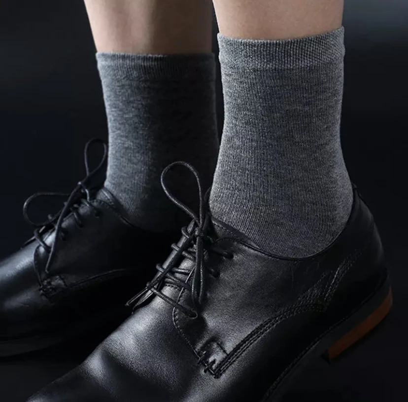 10pairs/lotMen's Cotton Socks Business Men's Breathable High-Quality Soft Fabric Men's Solid Color Long Socks Business CasualMen