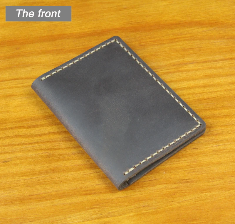 Luxury Handmade Genuine Leather Business Card Holder Men Leather Credit Card Case Small Women Card ID Holder Cover Card Wallet